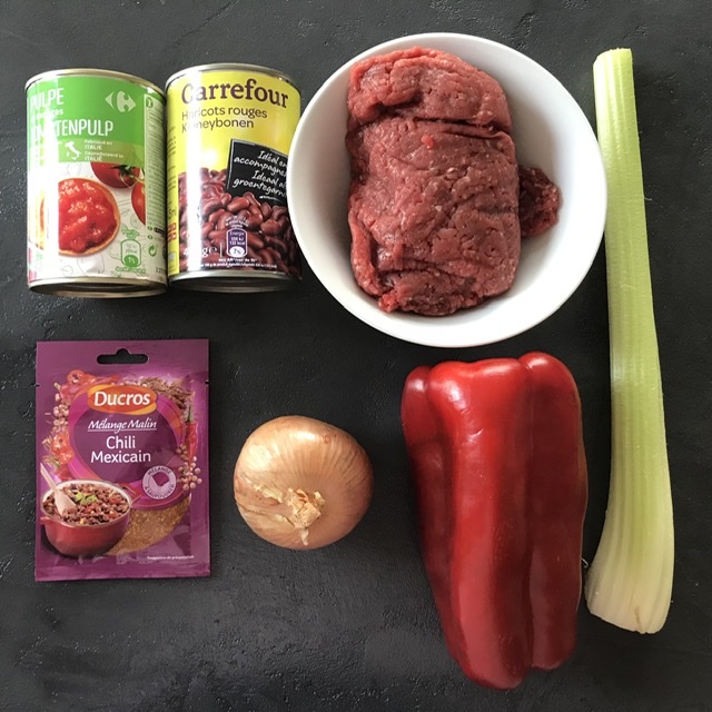 Chili con carne : ingrédients