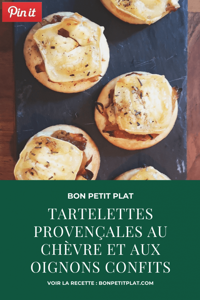 Pinterest : Tartelettes provençales au chèvre et aux oignons confits