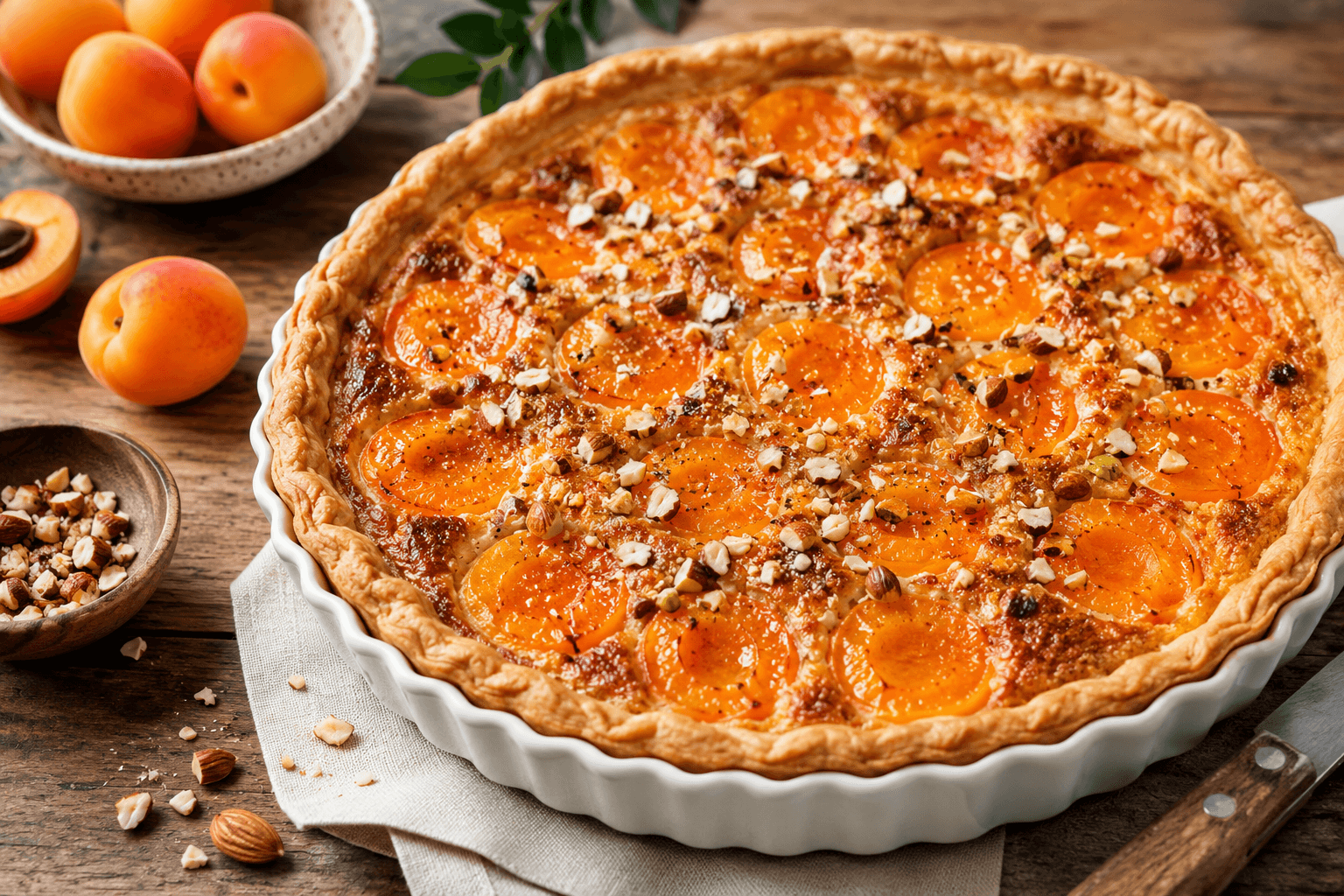 Tarte aux abricots et frangipane