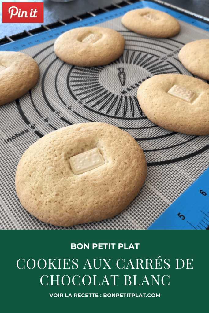 Cookies aux carrés de chocolat blanc sur Pinterest