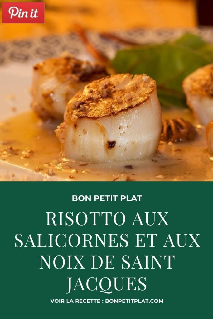 Pinterest : Risotto aux salicornes et aux noix de Saint Jacques