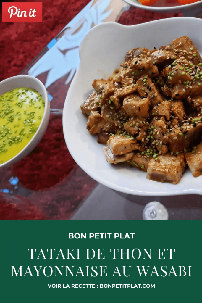 Pinterest : Tataki de thon et mayonnaise au wasabi