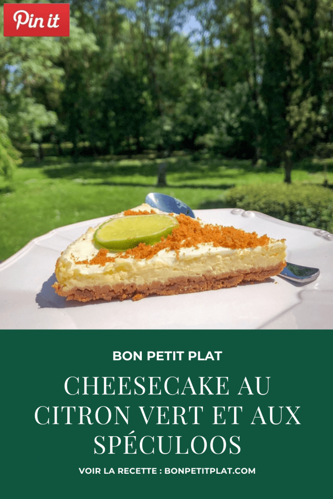 Pinterest - cheesecake au citron vert et aux spéculoos
